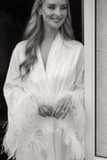 Caitlyn Bridal Feather Robe