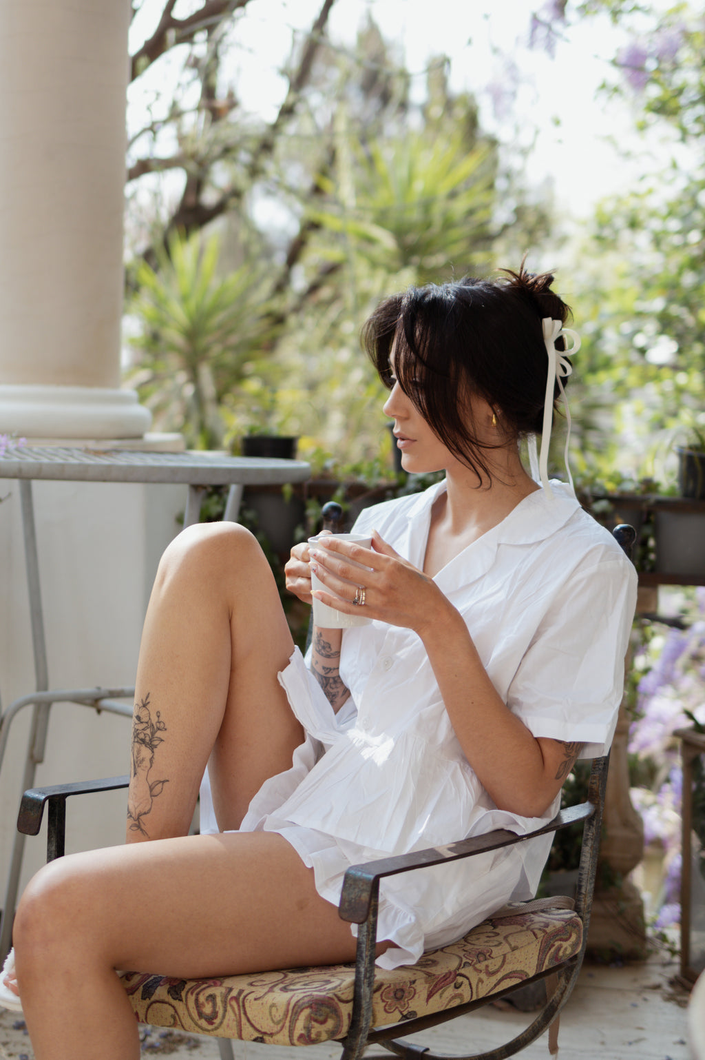 Ruffle Trim Getting Ready Shorts