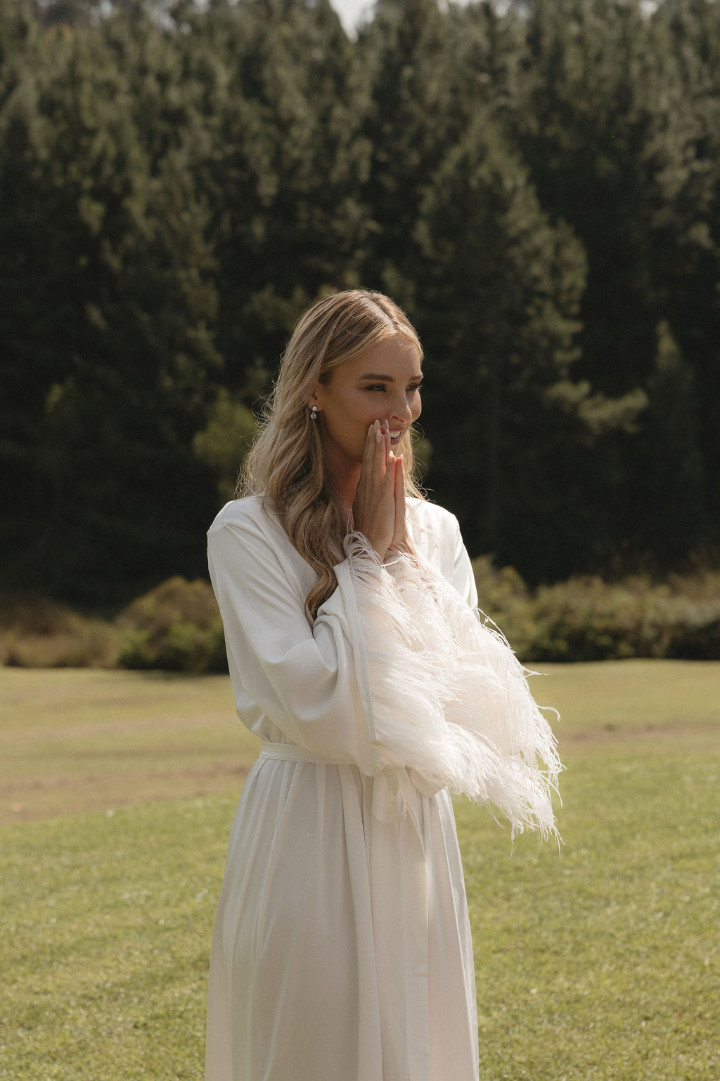 Caitlyn Bridal Feather Robe