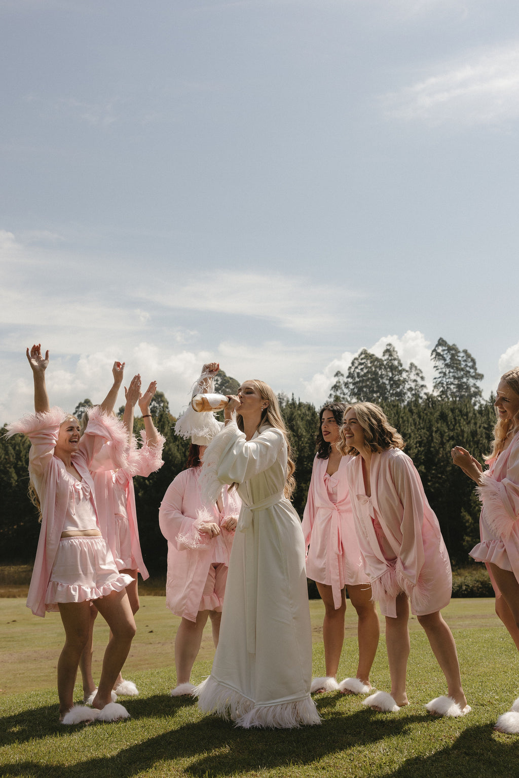 Caitlyn Bridal Feather Robe