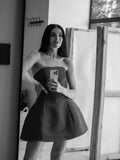 Strapless Structured Mini Dress