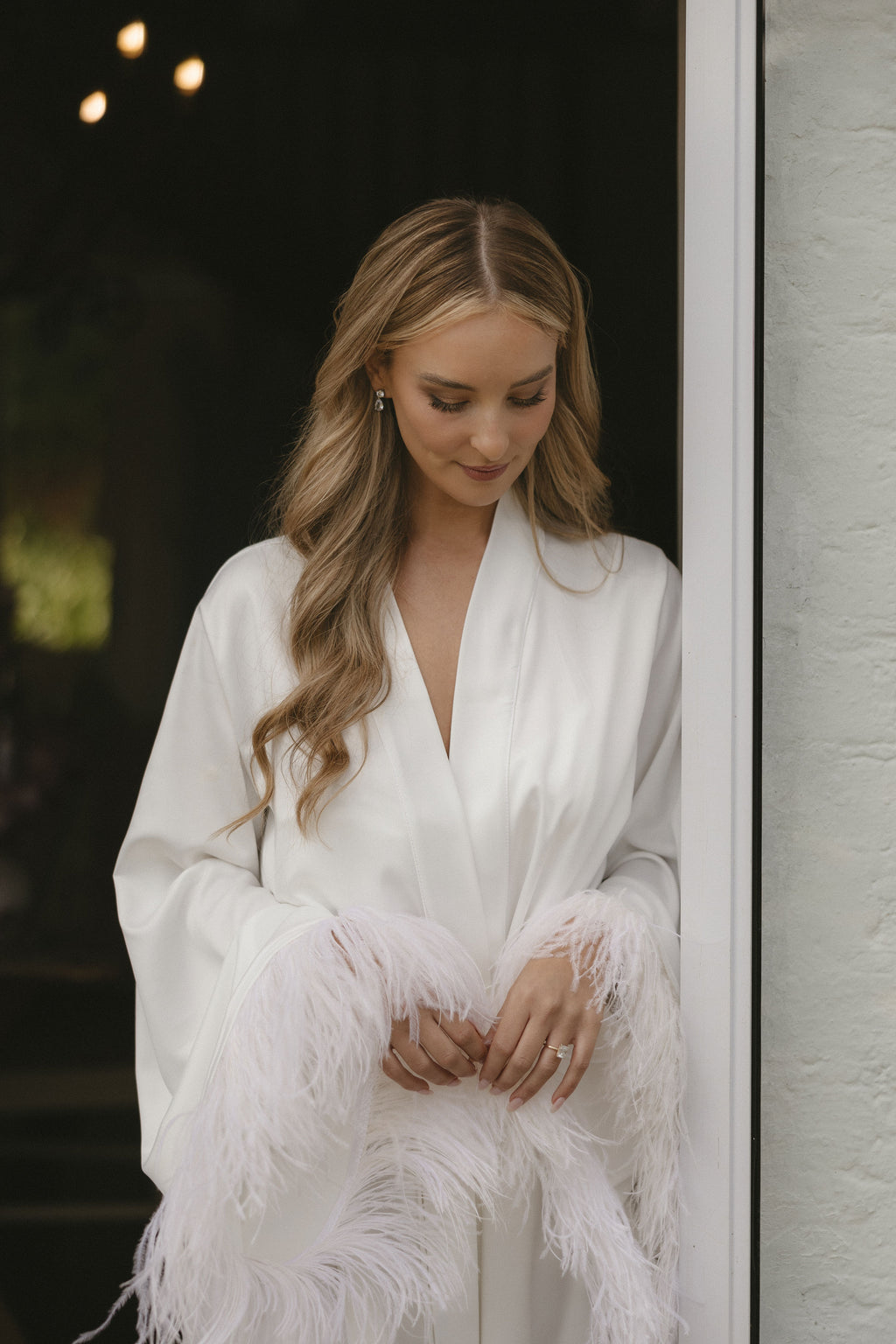 Caitlyn Bridal Feather Robe