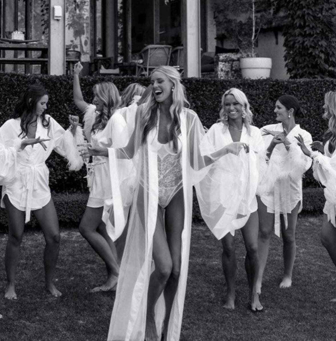 Arabella Tulle/Mesh Floor Length Bridal Robe