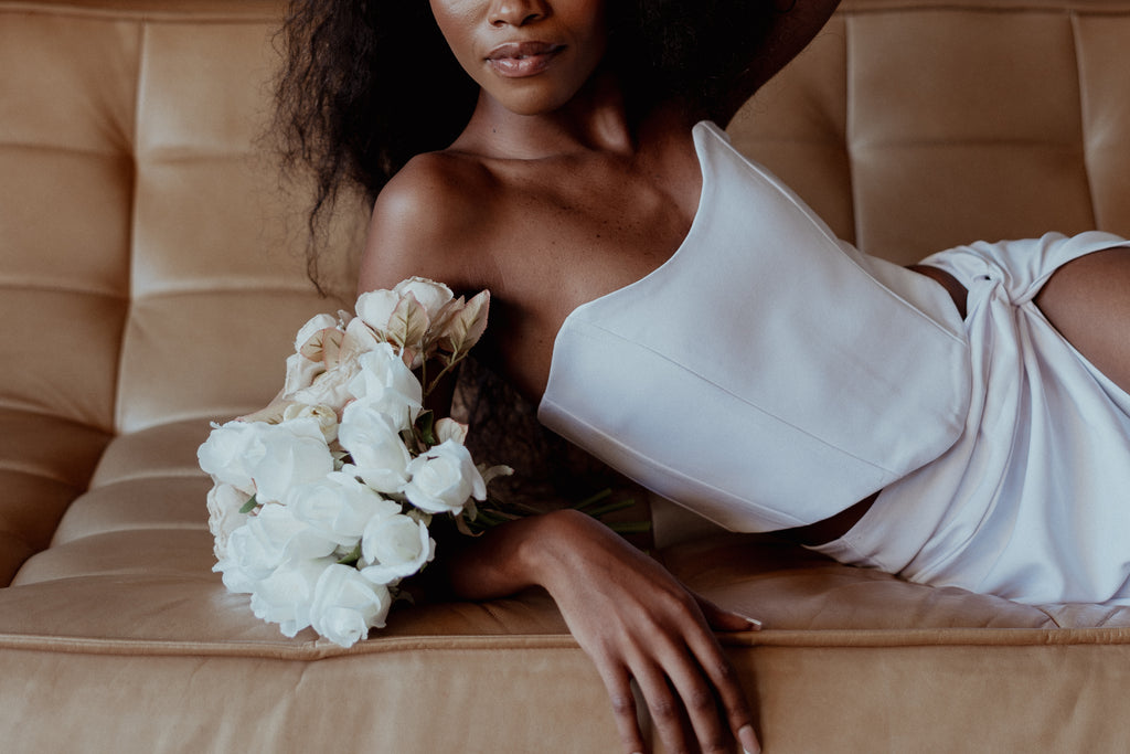 Curved Cropped Bridal Corset