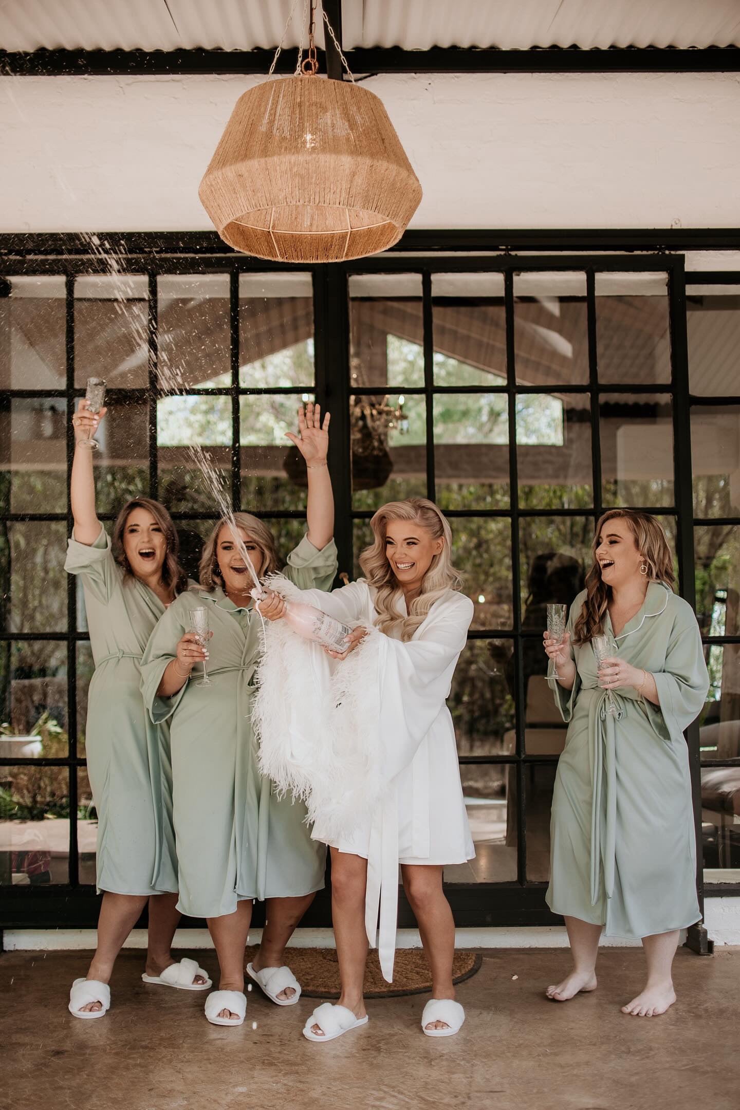 Short Bell Sleeve Ostrich Feather Robe