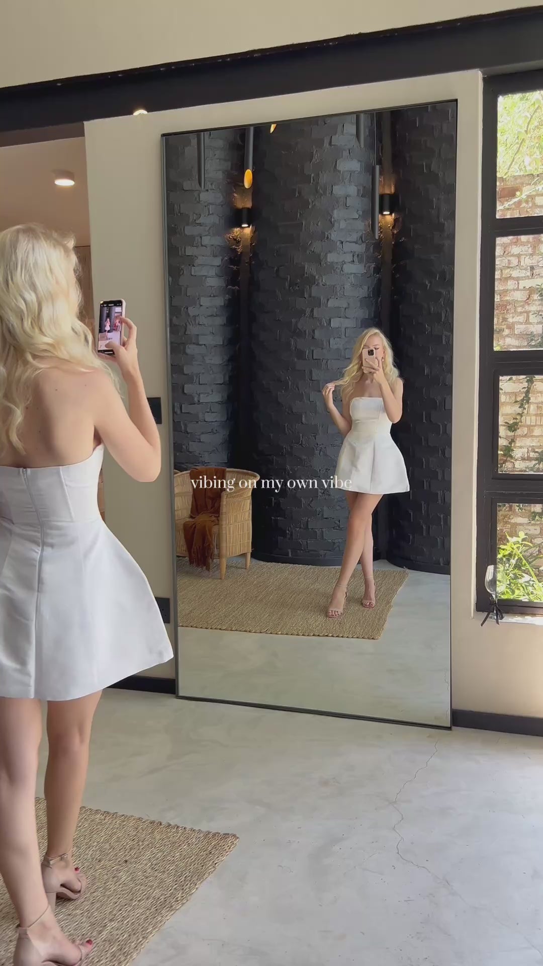 Strapless Structured Mini Dress